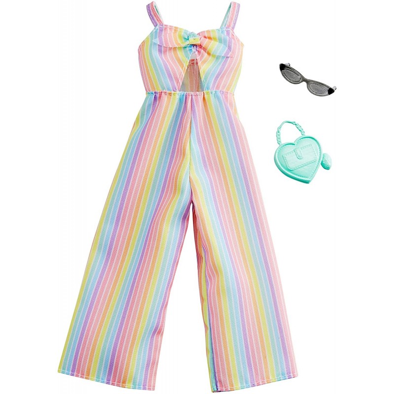 Barbie Clothes Rainbow Striped Jumpsuit - rainbow dress roblox