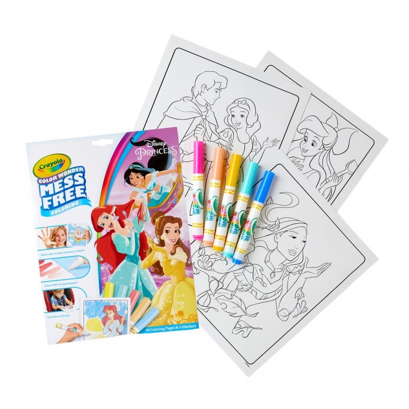 Crayola Color Wonder Mess Free Princess Coloring Pages & Markers
