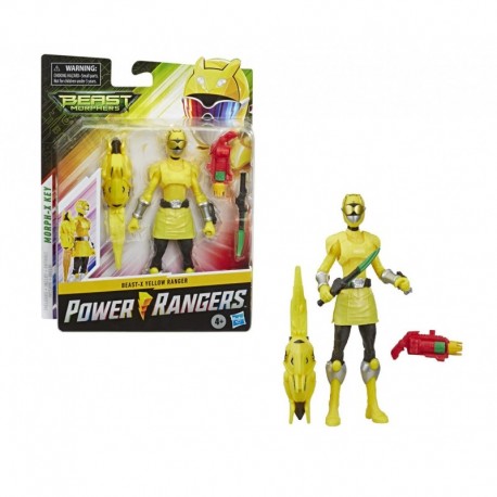 Power Rangers Beast Morphers Beast X Yellow Ranger 6 Inch Action Figure Mighty Utan Malaysia - poli morph roblox