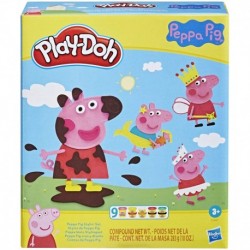Play-Doh Peppa Pig Stylin Set with 9 Non-Toxic Modeling Compound Cans and 11 Accessories