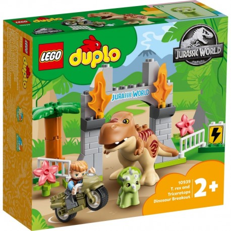 LEGO Duplo 10939 T. rex and Triceratops Dinosaur Breakout