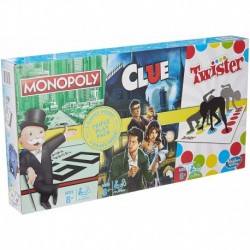 Hasbro Gaming Family Gaming Triple Play Pack, 3-Pack Includes Monopoly, Clue, and Twister Games