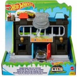 Hot Wheels City Downtown Toxic Police Station Playset