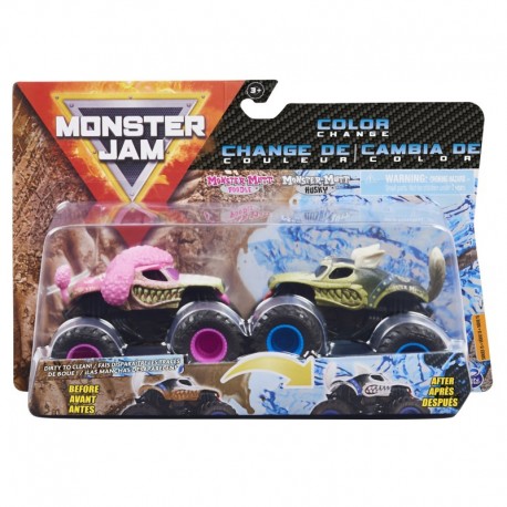 Monster Jam 1:64 2 Packs - Double Down Showdown - Monster Mutt Poodle vs Monster Mutt Husky