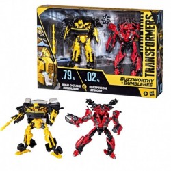 Transformers Buzzworthy Bumblebee Studio Series Deluxe Class 79BB High Octane Bumblebee vs. 02BB Decepticon Stinger