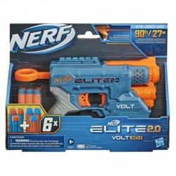 Nerf Elite 2.0 Volt SD-1 Blaster - 6 Official Nerf Darts, Light Beam Targeting, 2-Dart Storage, 2 Tactical Rails