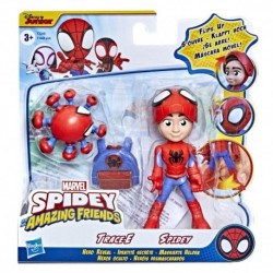Marvel Spidey and His Amazing Friends Hero Reveal Figure 2-Pack, Mask Flip Feature, Spidey and Trace-E