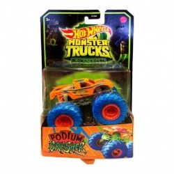 Hot Wheels Monster Trucks 1:64 Glow In The Dark - Podium Crasher (Blue Tyre)