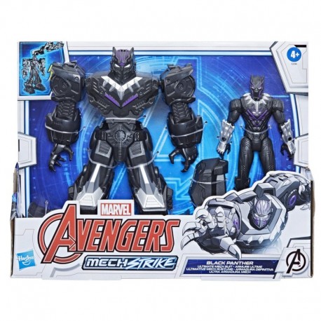 Marvel Avengers Mech Strike 8-inch Super Hero Action Figure Ultimate Mech Suit Black Panther
