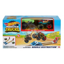 Hot Wheels Monster Trucks Double Destruction Play Set