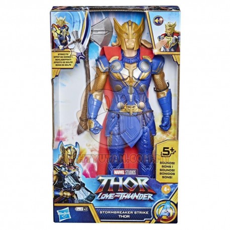 Marvel Studios' Thor: Love and Thunder Stormbreaker Strike Thor Toy, 12-Inch-Scale Electronic Figure