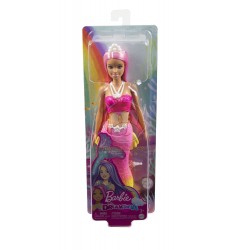 Barbie Dreamtopia Doll Ppink Hair with Pink & Yellow Ombre Mermaid Tail & Tiara