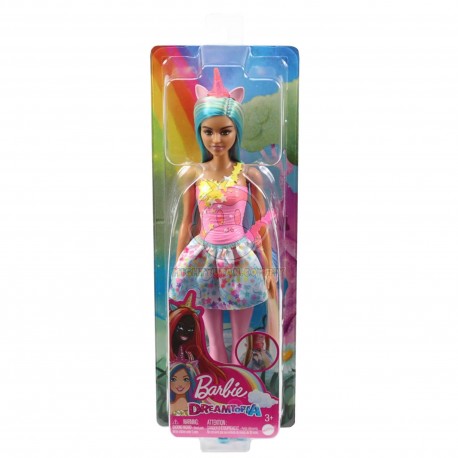 Barbie Dreamtopia Unicorn Doll In Rainbow Look (Blue and Pink Hair)
