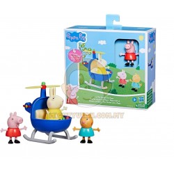 Peppa Pig In the Clouds with Peppa Preschool Toy, 3-Inch Scale Vehicle, Toy Helicopter, 3 Figures
