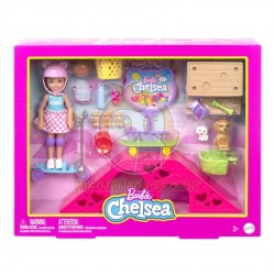 Barbie Chelsea Doll And Accessories, Skatepark Playset With 2 Puppies And 15+ Pieces