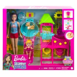 Barbie Skipper Doll And Waterpark Playset With Working Water Slide And Accessories, First Jobs
