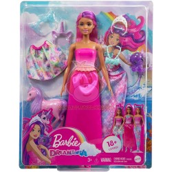 Barbie Doll Mermaid Clothes and Accessories ,Fantasy Dress-Up Set ,Baby Unicorn and Dragon Pets ,Mermaid Tail ,Royal Skirt