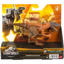Jurassic World Strike Attack Dinosaur Figure Herrerasurus with Movable Joints & Single Strike Feature