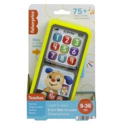 Fisher-Price Laugh & Learn Musical Toy Phone, 2-In-1 Slide To Learn Smartphone For Baby To Toddler