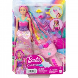 Barbie Doll, Fantasy Hair With Braid And Twist Styling, Rainbow Extensions