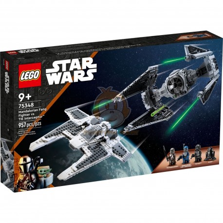 LEGO Star Wars 75348 Mandalorian Fang Fighter vs. TIE Interceptor