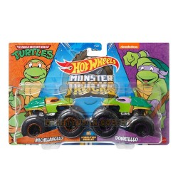 Hot Wheels Monster Trucks Demolition Doubles Michelangelo VS Donatello