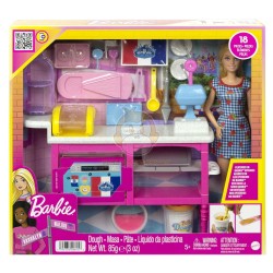 Barbie Doll and Accessories, Malibu Doll and 18 Pastry-Making Pieces