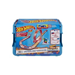 Hot Wheels Track Set And 1 Hot Wheels Car, Fire-themed Track Building Set
