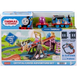 Thomas & Friends Crystal Caves Adventure Set With Motorized Thomas Train & 8 Ft Of Track