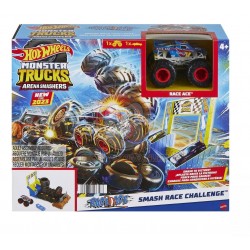 Hot Wheels Monster Trucks Arena Smashers Race Ace Smash Race Challenge Playset