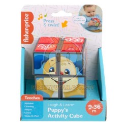 Fisher-Price Baby Learning Toy With Lights And Fine Motor Activities, Puppy's Activity Cube