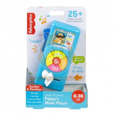 Fisher-Price Laugh & Learn Puppy's Music Player Infant Learning Toy, Blue