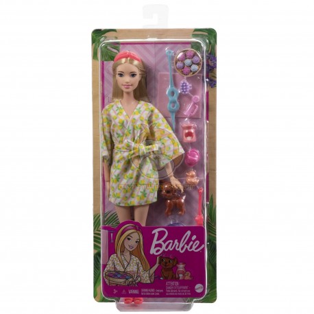 Barbie Doll With Puppy, Kids Toys, Self-Care Spa Day