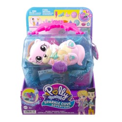 Polly Pocket Sparkle Cove Adventure Island Treasure Chest Playset With 2 Micro Dolls, 4 Animals & Accessories