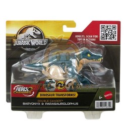 Jurassic World Dinosaur To Dinosaur Transforming Toy, Double Danger - Dark Green