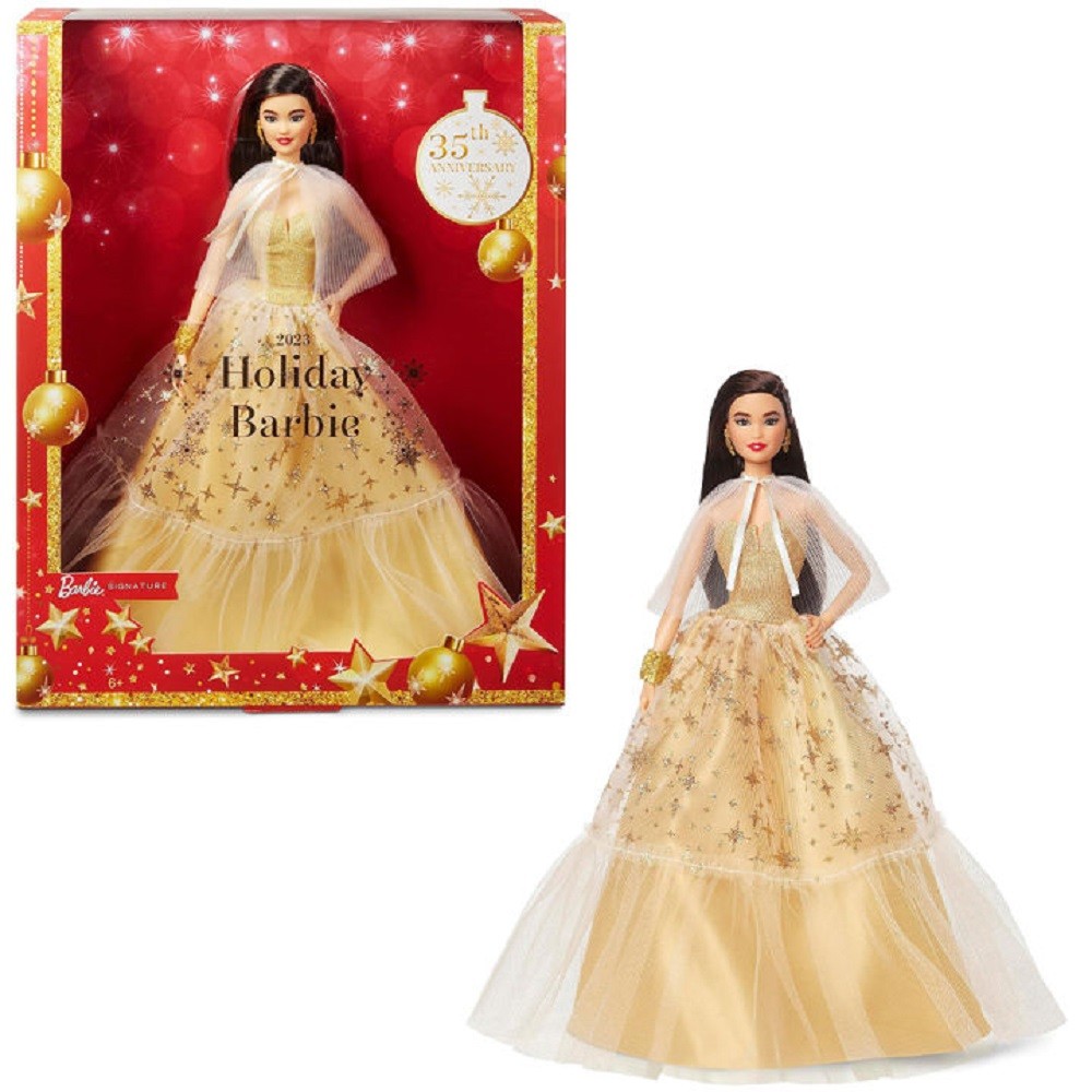 Barbie Signature 2023 Holiday Doll, Seasonal Collector, Signature, Golden  Gown