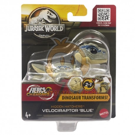 Jurassic World Fierce Changers Hidden Hatchers Velociraptor 'Blue'