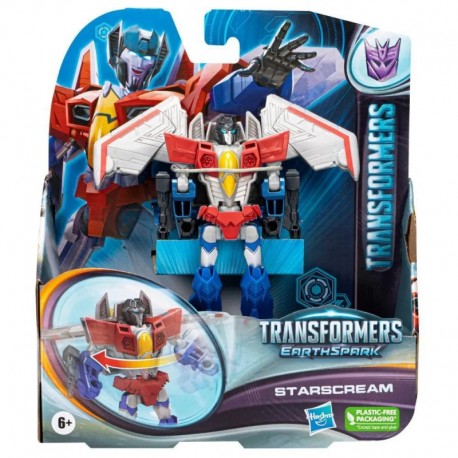 Transformers Toys EarthSpark Warrior Class Starscream Action Figure