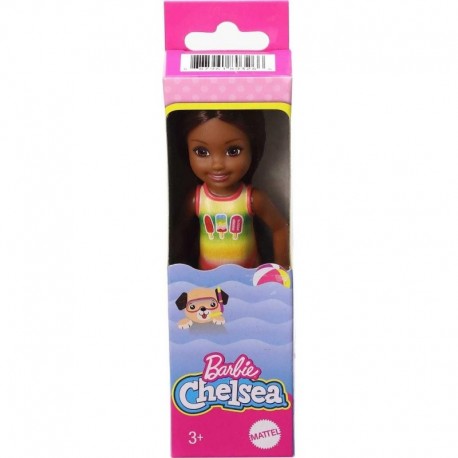 Barbie Club Chelsea 6-Inch Beach Doll, Brunette Hair