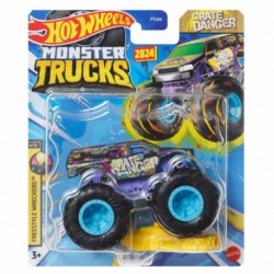 Hot Wheels Monster Trucks 1:64 Scale Freestyle Wreckers - Crate Danger