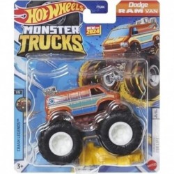 Hot Wheels Monster Trucks 1:64 Scale Crash Legends - Dodge Ram Van