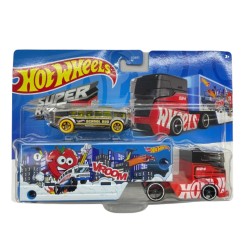 Hot Wheels Super Rigs Pencil Pusher Set with School Bus Rig
