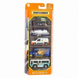 Matchbox 1:64 Scale Die-Cast Toy Cars Or Trucks Set Of 5 - MBX City Drivers IV