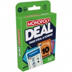Monopoly Deal Card Game, Quick-Playing Family Card Game for 2-5 Players