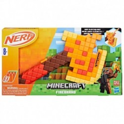 Nerf Minecraft Firebrand, Dart Blasting Axe, 6 Nerf Elite Foam Darts