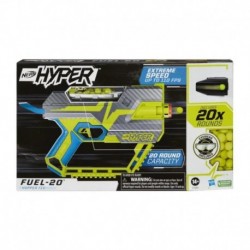 Nerf Hyper Fuel-20 Blaster, 20 Nerf Hyper Rounds, Up To 110 FPS Velocity