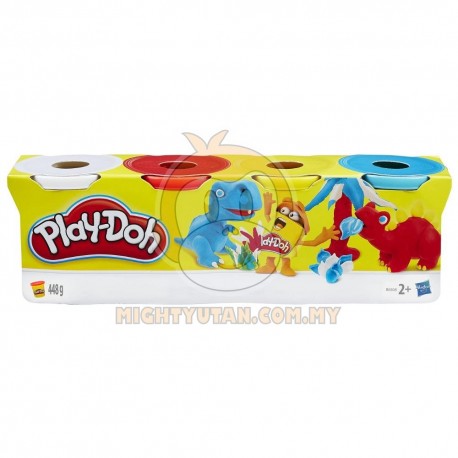 Play-Doh 4 Packs - White, Red, Yellow, Light Blue