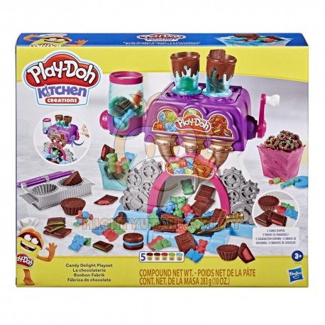 Play-Doh Kitchen Creations Candy Delight Playset with 5 Non-Toxic Play-Doh Cans