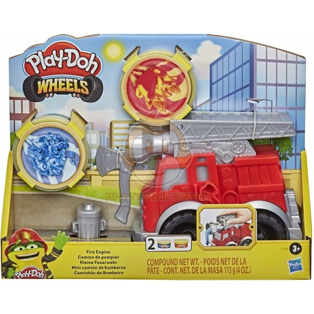 Play-Doh Wheels Fire Engine Playset with 2 Non-Toxic Modeling Compound Cans Including Water and Fire Colors