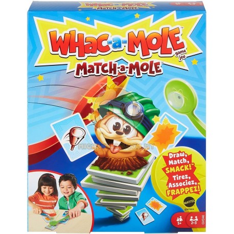 Whac-A-Mole Match-A-Mole Kids Card Matching Game with Mole Smackers